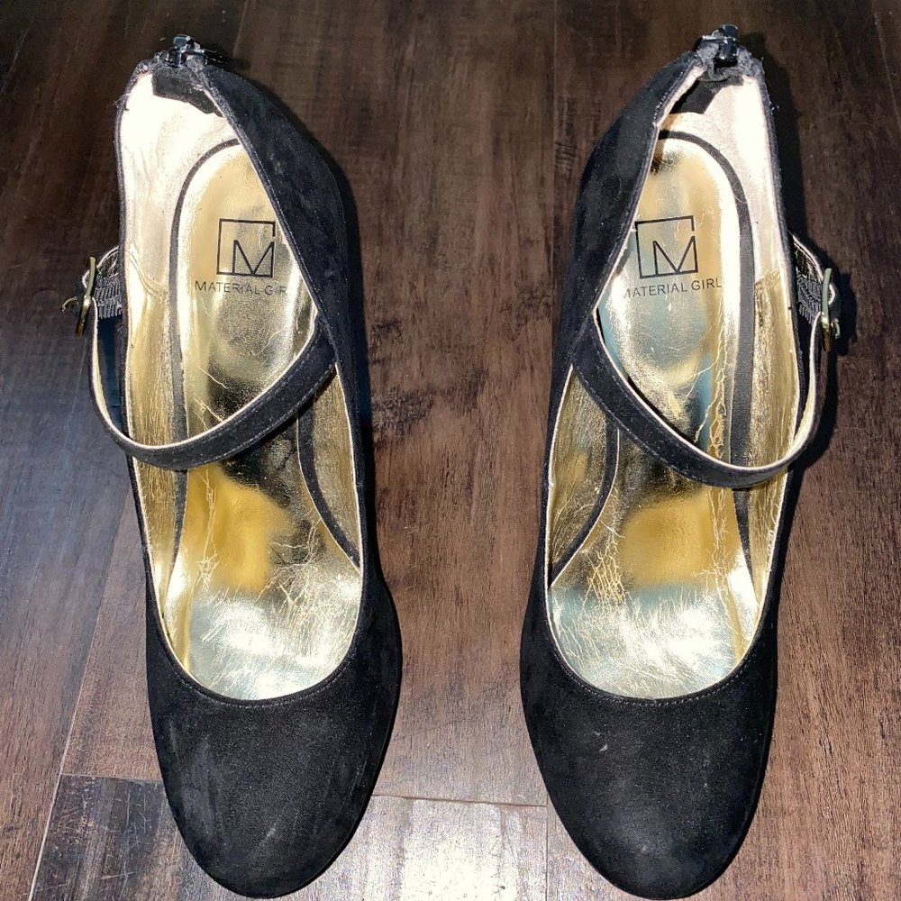 MATERIAL GIRL SUEDE PLATFORM PUMPS